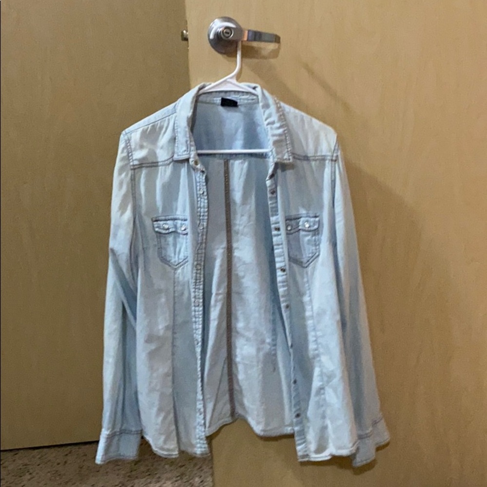 Denim flannel